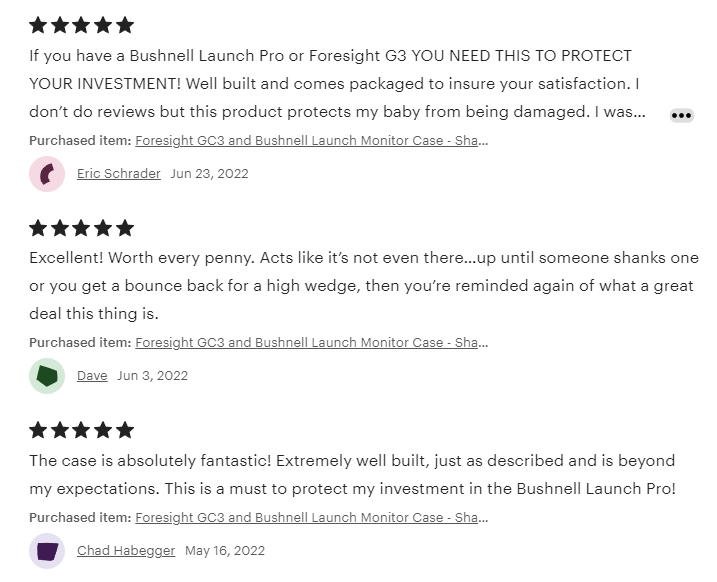 Foresight GC3 and Bushnell Launch Monitor Case - Shank Tank