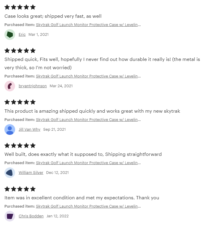 Skytrak Golf Launch Monitor Protective Case w/ Leveling Feet